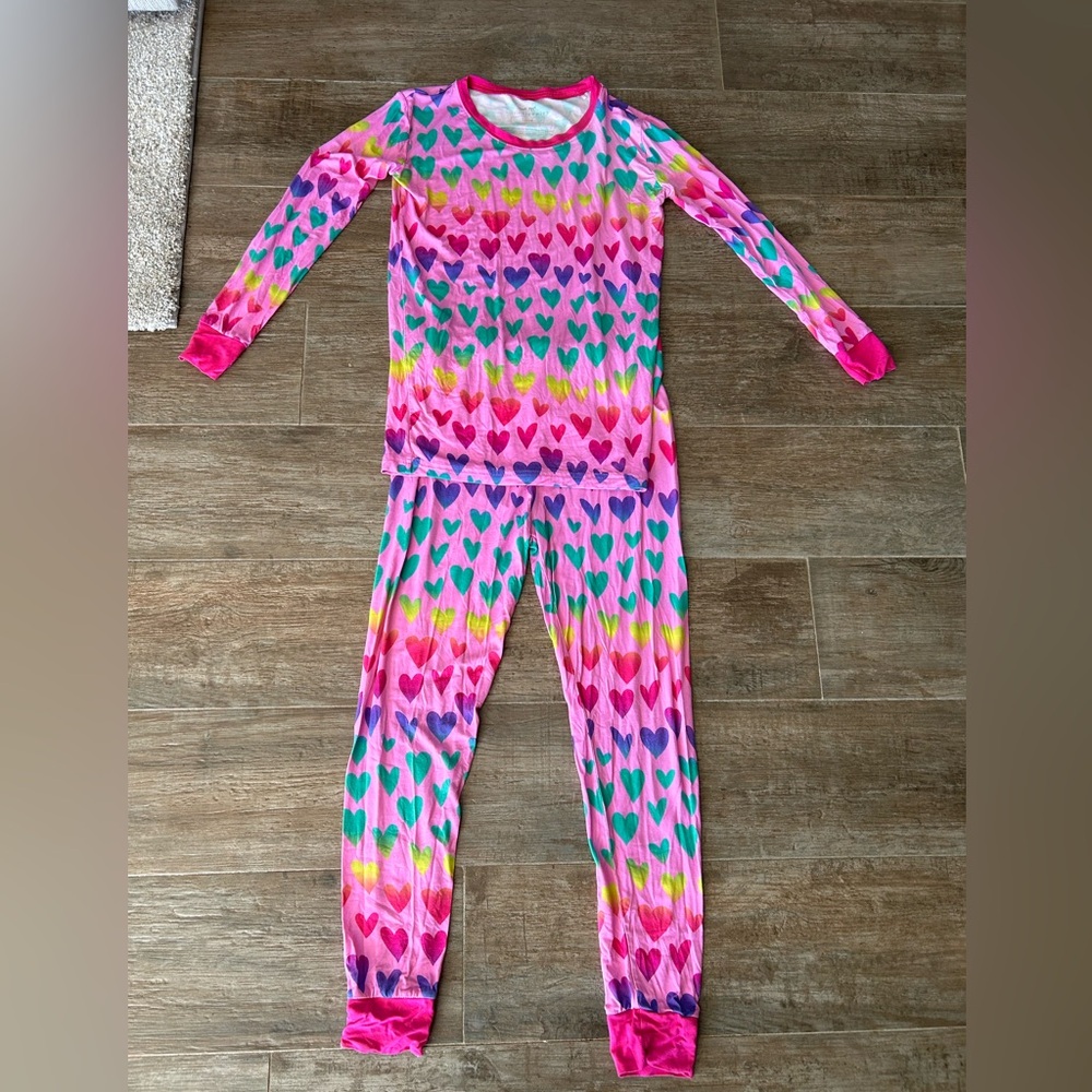 Little Sleepies Rainbow Heart Set Girls 12/14